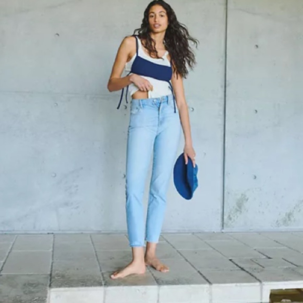 NWT Madewell The Perfect Summer Perfect Jean Fitzgerald Wash High-Rise M…